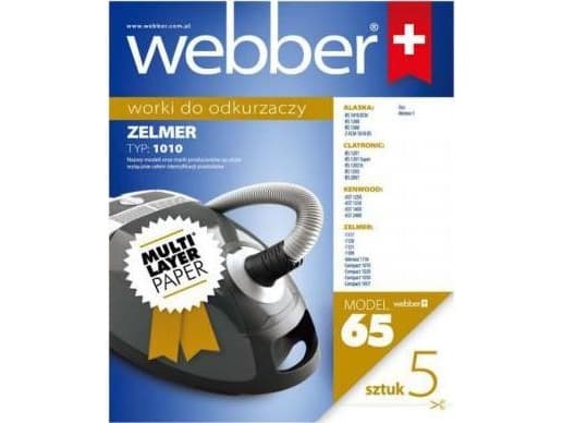Webber vacuum cleaner bag WEBBER BAGS FOR ZELMER 1010 5 PCS 1010ZELMER