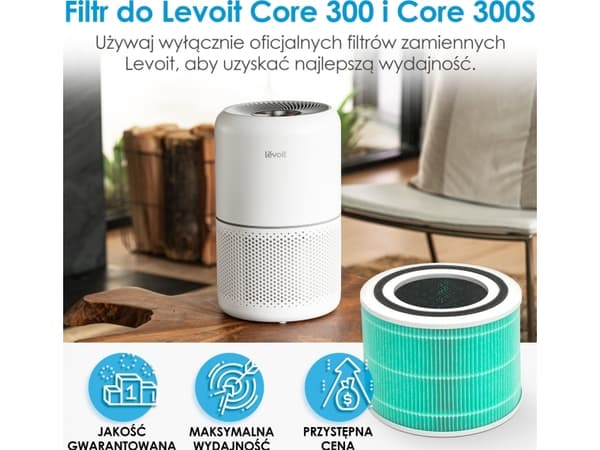 Levoit-suodatin Core 300 ja 300S -laitteille myrkkyjä vastaan