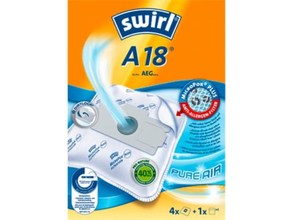 Swirl A 18, Dammpåse, Vit, 4 styck
