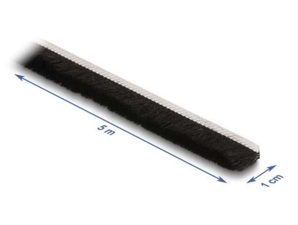 DeLOCK 66894, Dør, Vindu, Sort, Plast, 5 m, 10 mm