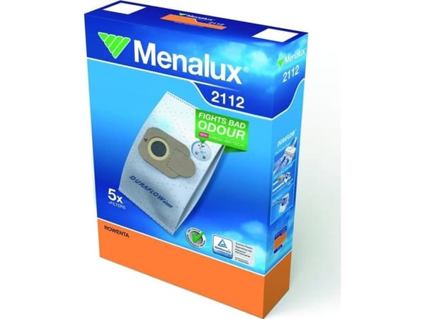 Menalux 2112, Støv pose, MOULINEX Compact power MO 3900?3999 ROWENTA Compact power RO 3900?3999 ROWENTA Original ZR 200520..., 5 stykker