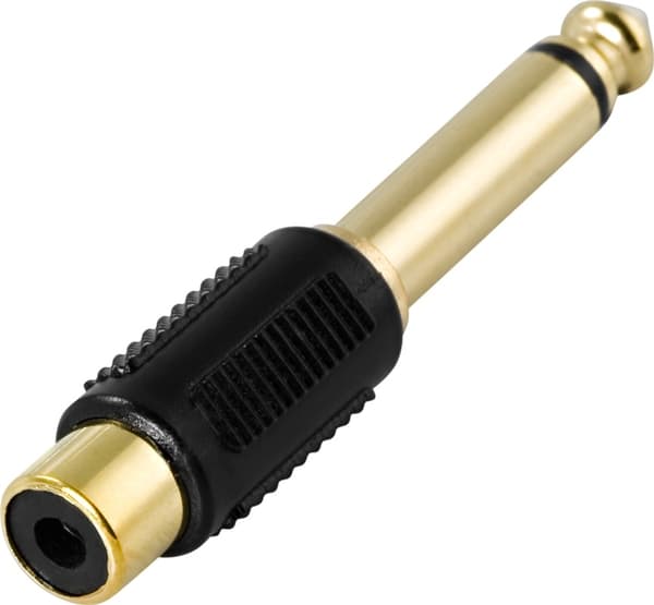 DELTACO multimediasovitin, RCA naaras - 6,3mm uros, monoääni