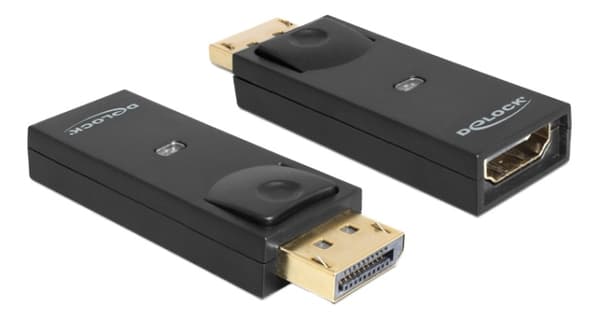 DeLOCK Adapter Displayport 1.1 hann til HDMI hunn, 3840x2160, svart