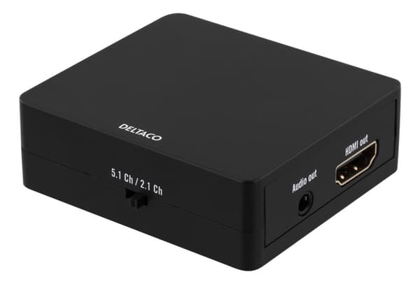 DELTACO HDMI - HDMI +SPDIF/3,5mm omvandlare, Ultra HD 30Hz, svart