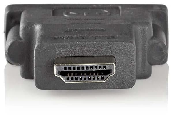 Nedis HDMI™ Adapter | HDMI™ Kontakt | DVI-D 24+1-Pin Hona | Guldplaterad | Rak | ABS | Antracit | 1 st. | Låda