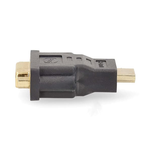 Nedis HDMI™ Adapter | HDMI™ Kontakt | DVI-D 24+1-Pin Hona | Guldplaterad | Rak | ABS | Antracit | 1 st. | Låda
