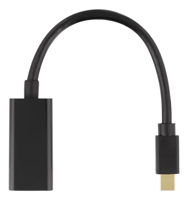 DELTACO Mini DisplayPort han til HDMI hun adapter, 60Hz, 0,2m, sort