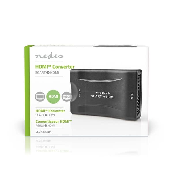Nedis HDMI ™ Converter | SCART Hun | HDMI™ Output | 1-vejs | 1080p | 1.2 Gbps | ABS | Sort