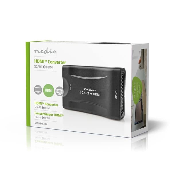 Nedis HDMI ™ Converter | SCART Hun | HDMI™ Output | 1-vejs | 1080p | 1.2 Gbps | ABS | Sort