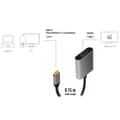 Miniatyrbild 4 av 5: LogiLink USB-C -> HDMI-adapter 4K/60Hz Aluminium 15cm