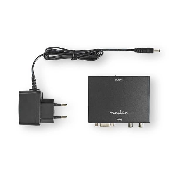 Nedis HDMI ™ Converter | VGA Female / 2x RCA Hunn | HDMI™ Utgang | 1-veis | 1080p | 1.65 Gbps | Aluminium | Antrasitt