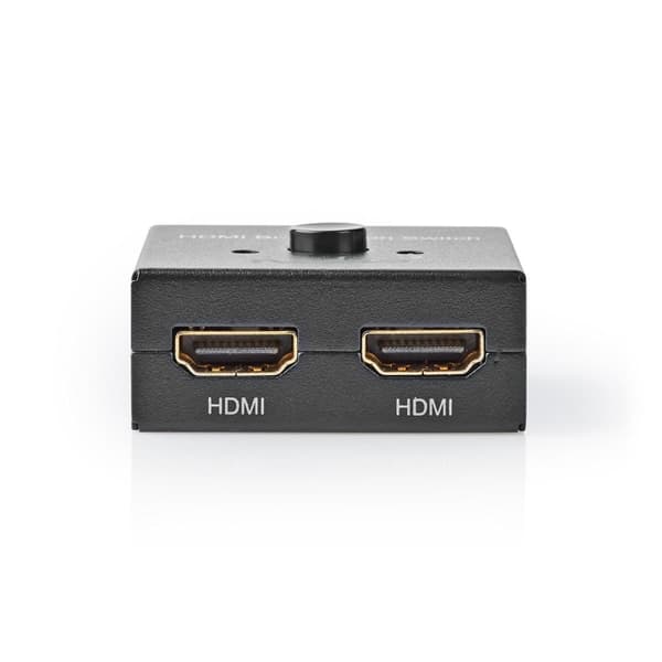 Nedis HDMI ™ Switch | 3-Port port(s) | 1x HDMI ™ -inngang / 2x HDMI™ Inngang | 1x HDMI ™ -utgang / 2x HDMI ™ -utgang | 4K@60Hz | 6 Gbps | Metall | Ant