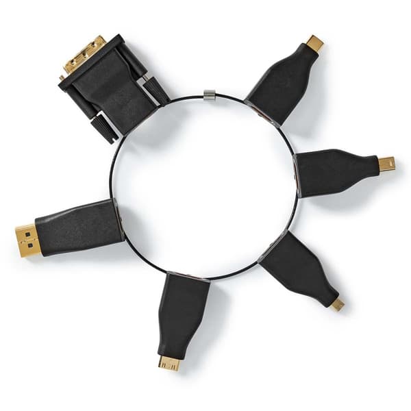 Nedis HDMI™ Adapter | DisplayPort Han / DVI-D 24 + 1-pin han / HDMI™ Micro-stik / HDMI™ Mini-stik / Mini DisplayPort han / USB-C™ Han | HDMI ™ -udgang