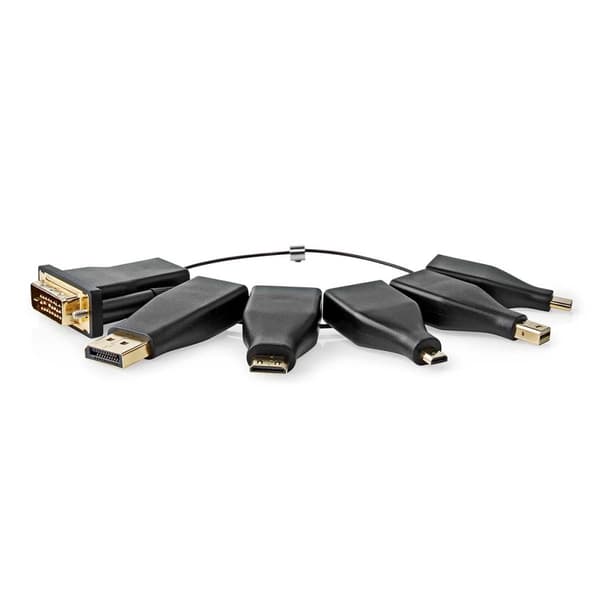Nedis HDMI™ Adapter | DisplayPort Han / DVI-D 24 + 1-pin han / HDMI™ Micro-stik / HDMI™ Mini-stik / Mini DisplayPort han / USB-C™ Han | HDMI ™ -udgang