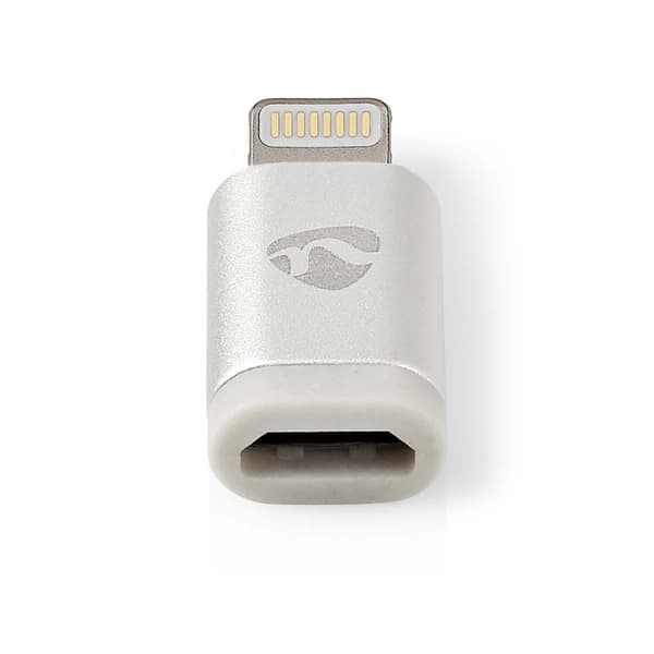 Nedis Lightning Adapter | Apple Lightning, 8-stifts | USB Micro-B Hona | Guldplaterad | Rund | Aluminium