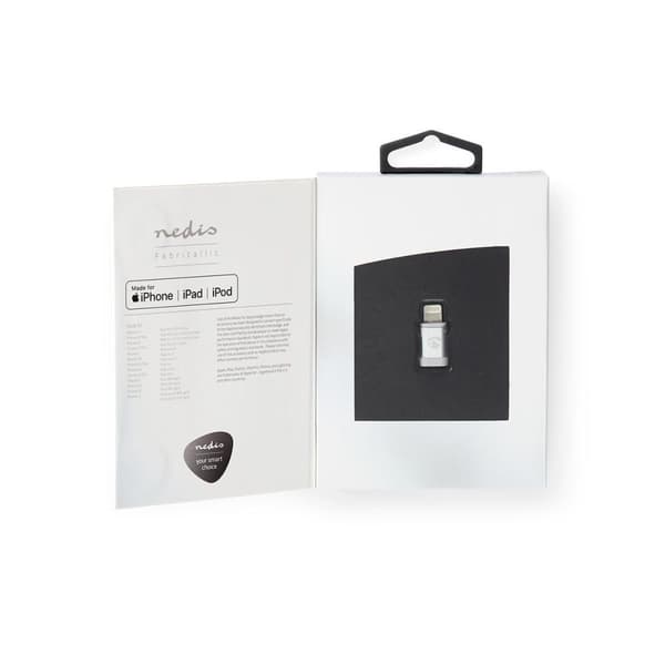 Nedis Lightning Adapter | Apple Lightning, 8-stifts | USB Micro-B Hona | Guldplaterad | Rund | Aluminium