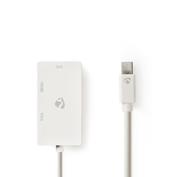 Nedis Mini DisplayPort kabel | DisplayPort 1.2 | Mini DisplayPort han | DVI-D 24+1-Pins Hun / HDMI™ Input / VGA Hun | 21.6 Gbps | Nikkelplateret | 0.2