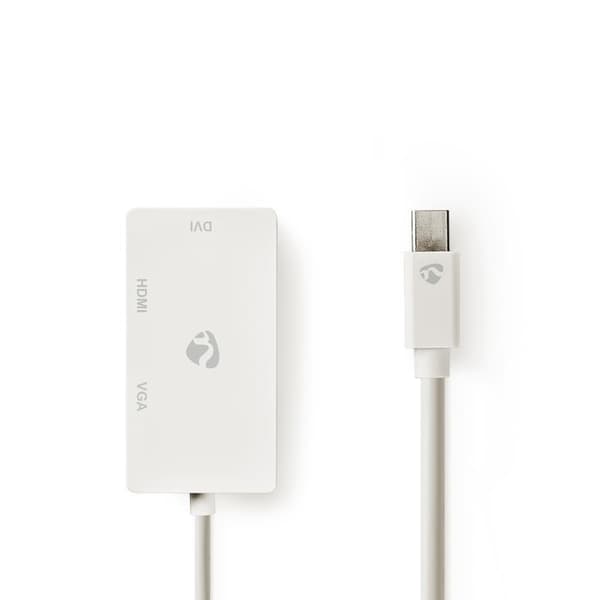 Nedis Mini DisplayPort kabel | DisplayPort 1.2 | Mini DisplayPort han | DVI-D 24+1-Pins Hun / HDMI™ Input / VGA Hun | 21.6 Gbps | Nikkelplateret | 0.2