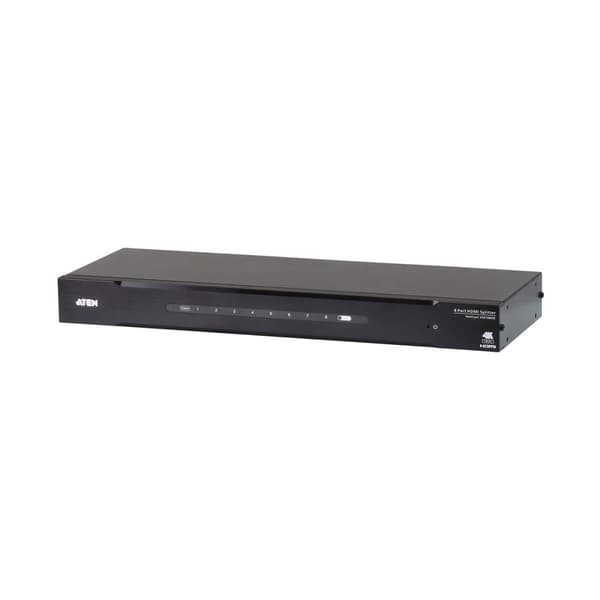 8-port HDMI-splitter Svart