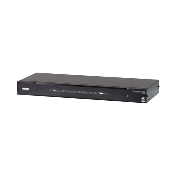 8-port HDMI-splitter Svart