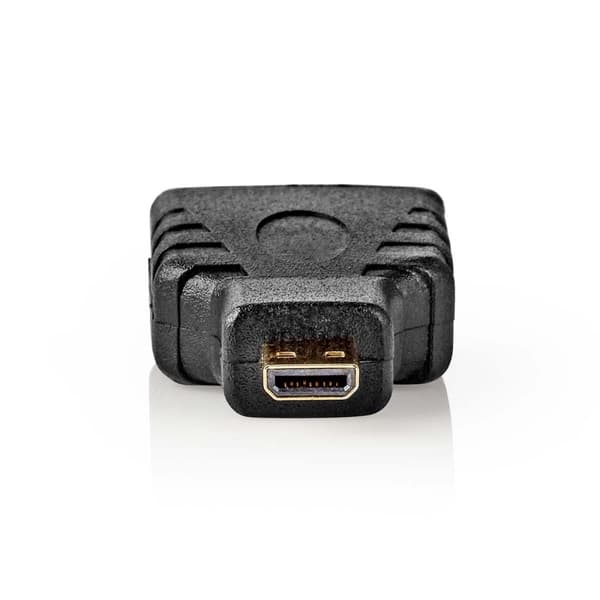 Nedis HDMI™ Adapter | HDMI ™ mikrokontakt | HDMI™ Output | Gull belagt | Rett | ABS | Sort | 1 stk. | Boks