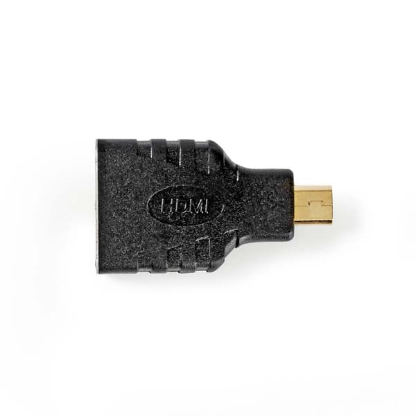 Nedis HDMI™ Adapter | HDMI ™ mikrokontakt | HDMI™ Output | Gull belagt | Rett | ABS | Sort | 1 stk. | Boks