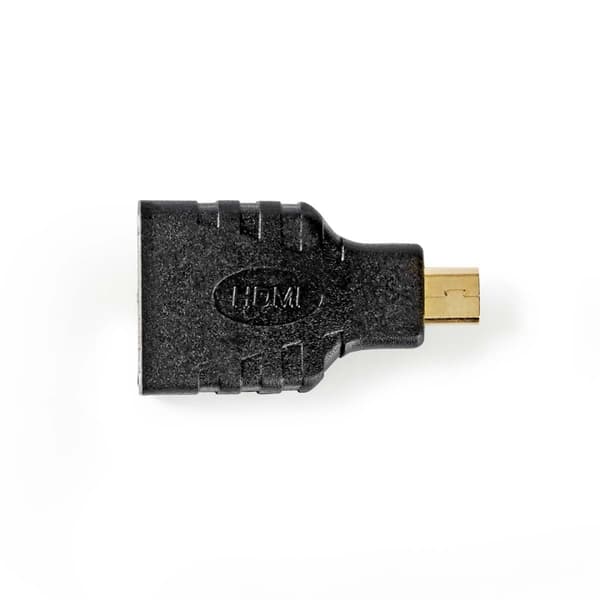Nedis HDMI™ Adapter | HDMI ™ mikrokontakt | HDMI™ Output | Gull belagt | Rett | ABS | Sort | 1 stk. | Boks