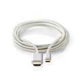 Pikkukuva 3 / 8: Nedis USB-C™ Sovitin | USB 3.2 Gen 1 | USB-C™ Uros | HDMI™ liitin | 4K@60Hz | 18 Gbps | 2.00 m | Pyöreä | Kullattu | Nailon / Punottu | Alumiini | Laa