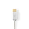 Pikkukuva 5 / 8: Nedis USB-C™ Sovitin | USB 3.2 Gen 1 | USB-C™ Uros | HDMI™ liitin | 4K@60Hz | 18 Gbps | 2.00 m | Pyöreä | Kullattu | Nailon / Punottu | Alumiini | Laa