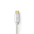 Pikkukuva 6 / 8: Nedis USB-C™ Sovitin | USB 3.2 Gen 1 | USB-C™ Uros | HDMI™ liitin | 4K@60Hz | 18 Gbps | 2.00 m | Pyöreä | Kullattu | Nailon / Punottu | Alumiini | Laa