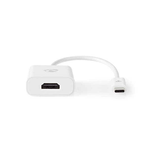 Nedis USB-C™ Adapter | USB 3.2 Gen 1 | USB-C™ Han | HDMI ™ -udgang | 4K@30Hz | 0.20 m | Runde | Nikkelplateret | PVC | Hvid | Konvolut