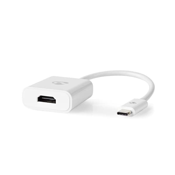 Nedis USB-C™ Adapter | USB 3.2 Gen 1 | USB-C™ Han | HDMI ™ -udgang | 4K@30Hz | 0.20 m | Runde | Nikkelplateret | PVC | Hvid | Konvolut