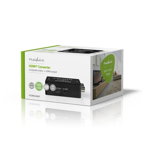 Nedis HDMI ™ Converter | 3x RCA Female | HDMI™ Utgang | 1-veis | 1080p | 1.65 Gbps | ABS | Antrasitt