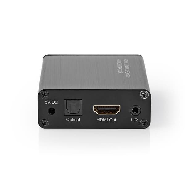 Nedis HDMI ™ Extractor | HDMI™ ingång | HDMI™ utgång / TosLink Hona / 1x 3.5 mm | Maximal upplösning: 4K@60Hz | 18 Gbps | Metall | Antracit | Presentb