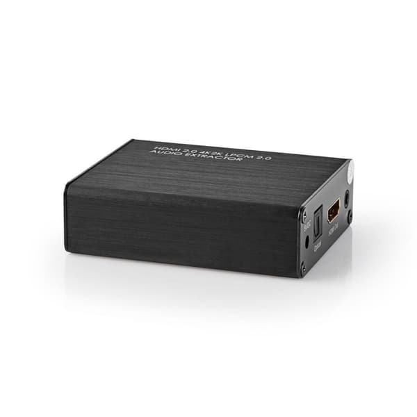 Nedis HDMI ™ Extractor | HDMI™ ingång | HDMI™ utgång / TosLink Hona / 1x 3.5 mm | Maximal upplösning: 4K@60Hz | 18 Gbps | Metall | Antracit | Presentb