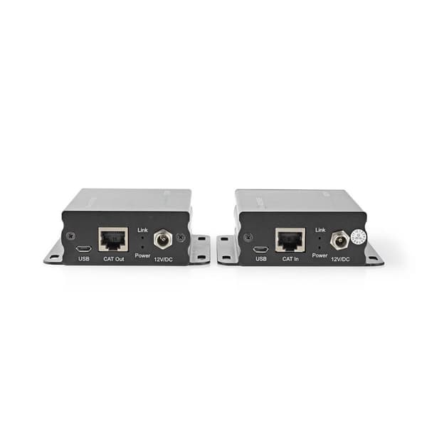 Nedis HDMI ™ Extender | Over Cat6 | Opp til 50.0 m | 4K@30Hz | 10.2 Gbps | IR tilbake funksjon | Metall | Antrasitt