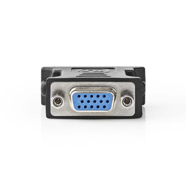 Nedis DVI-adapter | DVI-I 24+5-Pin Han | VGA Hun 15p | Nikkel belagt | Rett | PVC | Sort | Boks