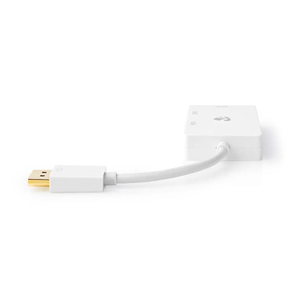 Nedis DisplayPort adapter | DisplayPort Han | DVI-D 24+1-Pins Hun / HDMI ™ -udgang / VGA Hun | 4K@60Hz | Guldplateret | Skiftelig | 0.20 m | Runde | A