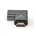 Miniatyrbillede 3 af 8: Nedis HDMI™ Adapter | HDMI™ Han / HDMI™ Stik | HDMI ™ -udgang | Guldplateret | Vinkel Venstre | Aluminium | Gun Metal Grå | 1 stk. | Cover Window Box