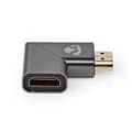 Miniatyrbillede 5 af 8: Nedis HDMI™ Adapter | HDMI™ Han / HDMI™ Stik | HDMI ™ -udgang | Guldplateret | Vinkel Venstre | Aluminium | Gun Metal Grå | 1 stk. | Cover Window Box
