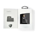 Miniatyrbillede 8 af 8: Nedis HDMI™ Adapter | HDMI™ Han / HDMI™ Stik | HDMI ™ -udgang | Guldplateret | Vinkel Venstre | Aluminium | Gun Metal Grå | 1 stk. | Cover Window Box