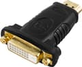 Miniatyrbild 1 av 4: DELTACO HDMI-adapter, HDMI 19-pin hane till DVI-D hona, guldpläterad (HDMI-10)