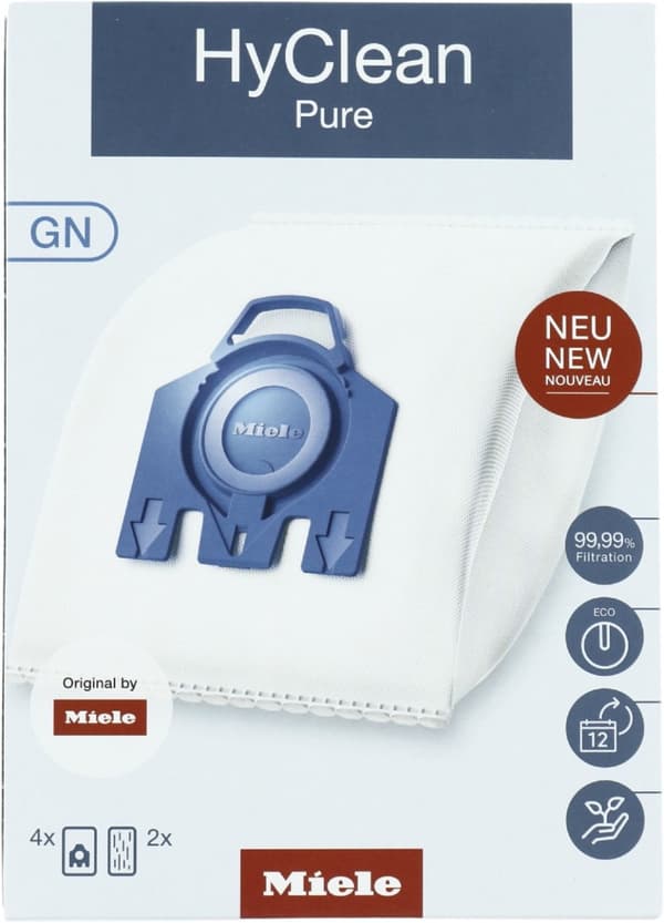Miele HyClean Pure GN Dammsugarpåsar - 4 st. + 2 filter