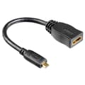 Miniatyrbild 1 av 4: Hama Adapter HDMI Micro D-HDMI Hane-Hona Guld Svart