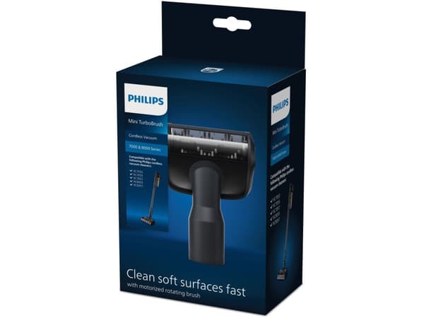 Philips Cordless VC 7000 & 8000 Series XV1684/01 Mini-turbobørste, Støvsuger med stang, Børste, Sort, Philips, Cordless VC 7000 & 8000 Series, 1 styk