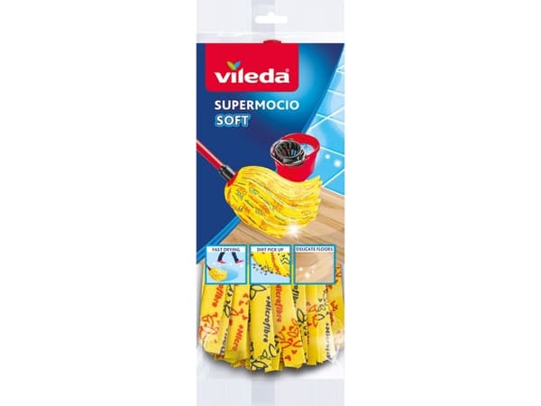 Vileda SuperMocio Soft, Rød, Gult