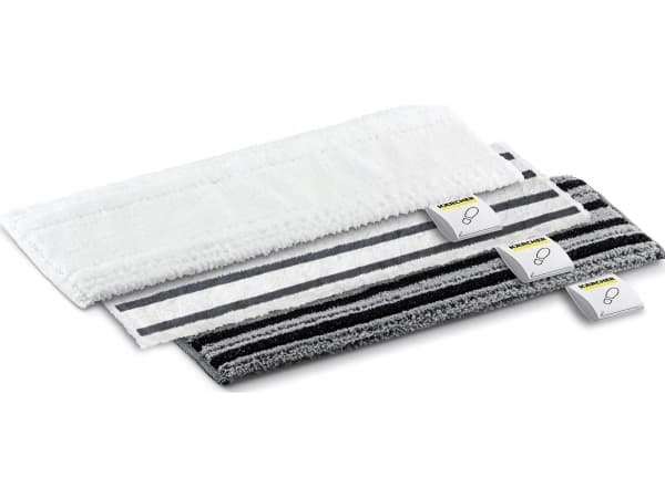 Kärcher 2.863-341.0, Engångsmopp, duk, Svart, Grå, Vit, Polyester, Viskos, 115 mm, 345 mm, 10 mm