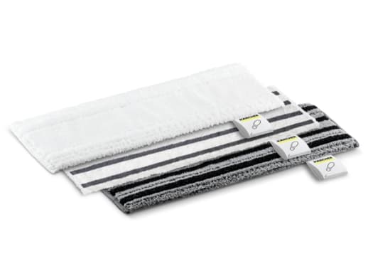 Kärcher 2.863-341.0, Engångsmopp, duk, Svart, Grå, Vit, Polyester, Viskos, 115 mm, 345 mm, 10 mm