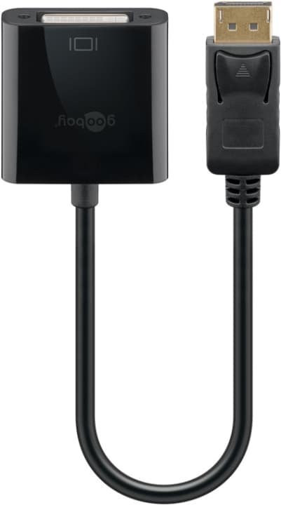 Goobay DisplayPortv/DVI-D-adapterkabel 1.2, forniklet Displayport™-plugg &gt; DVI-I-kontakt Dual Link (24 + 5 pinner)