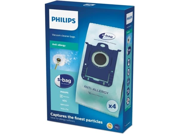 Philips FC8022 s-bag HEPA Anti-allergy - Posesett - for støvsuger - for Philips FC9064, FC9066, FC9067, FC9170; Expression FC8601, FC8608; Jewel FC90